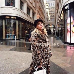 leopard print coat zara